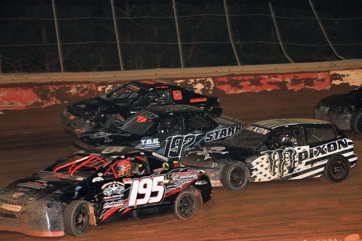 SCDRA front-wheel-drive cars racing on dirt