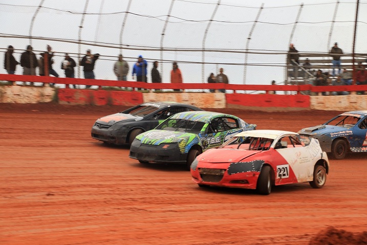 SCDRA front-wheel-drive cars racing on dirt