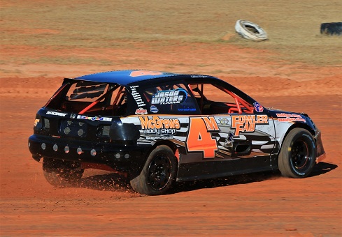 SCDRA front-wheel-drive cars racing on dirt