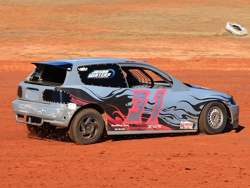 SCDRA front-wheel-drive cars racing on dirt