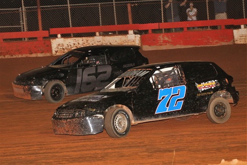 SCDRA front-wheel-drive cars racing on dirt